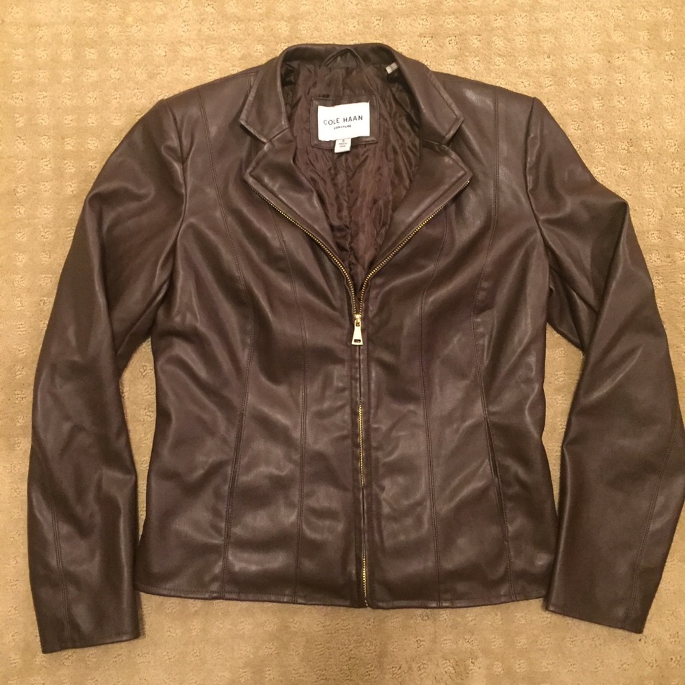 COPY - Cole Haan Signature Brown Leather Jacket Small